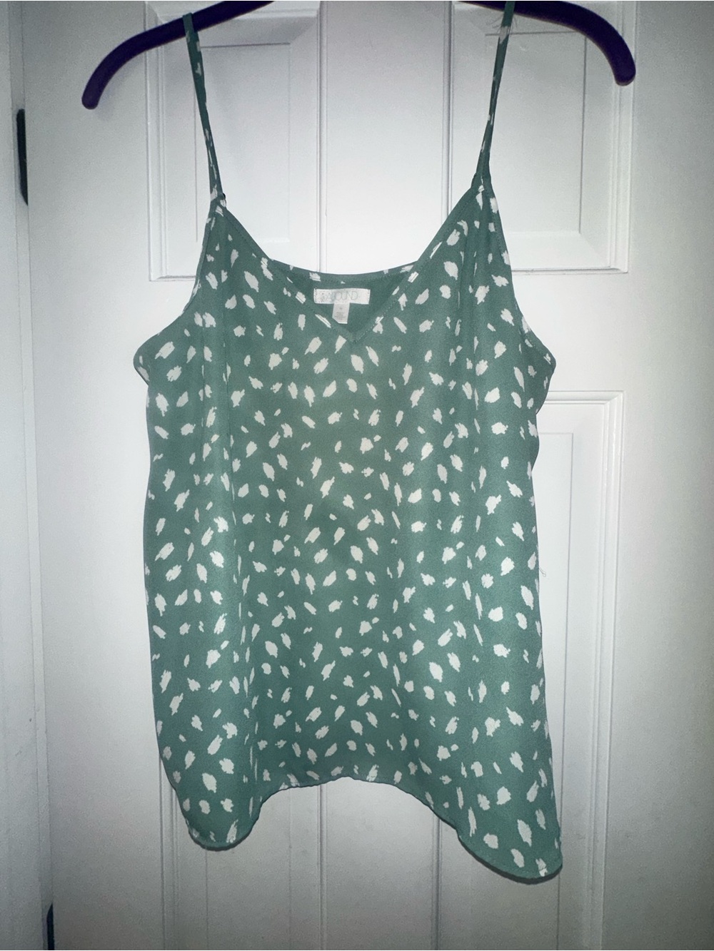 Abound Sage Green Printed Cami Tank Top Size Medium